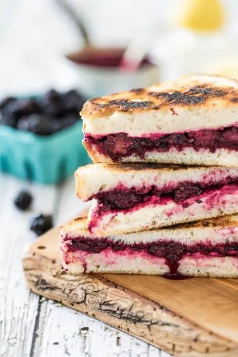 Lemon Lavender Blackberry & Ricotta Grilled Cheese