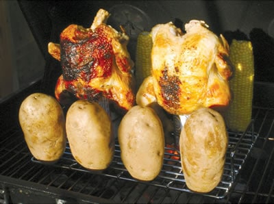 How do you make beer-can chicken on the grill?