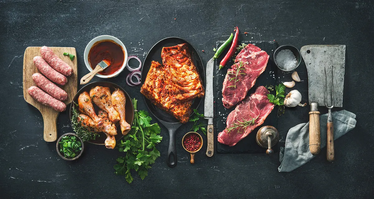 A set of grilling tools